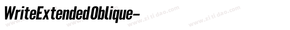 WriteExtended Oblique字体转换